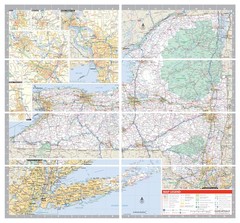 Rand McNally Easy to Fold: New York State Laminated Map 18″ x 17″, Multicolor