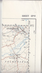 Ordnance Survey 1:25,000 First Series Map Sheet SP 95 Turvey
