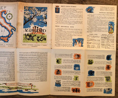 Agrigento, Sicily, fold out paper tourist map, 1960 vintage