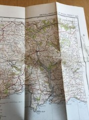 1939 Ordnance Survey One Inch Fifth Edition Cloth Map 143 Truro And St. Austell