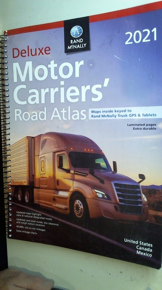 Rand McNally 2021 Deluxe Motor Carriers’ – Spiral-bound, by Rand McNally – Good