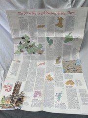 Vintage National Geographic A Traveler’s Map Of The British Isles April 1974