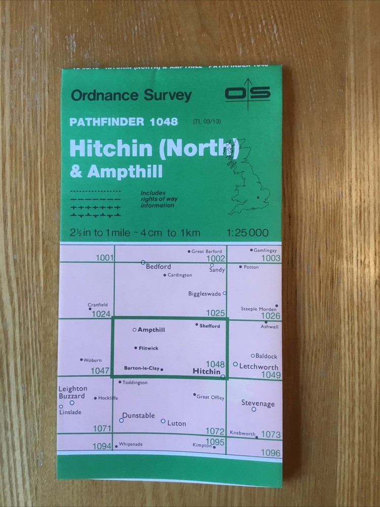 1991 Ordnance Survey Pathfinder Map 1048 TL 03/13 Hitchin North And Ampthill