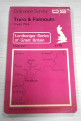 Ordnance Survey Map Sheet 204 Truro and Falmouth (1:50 000 Map)