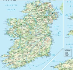 UK A B Roads Motorway London Ireland Wall Map Laminated Large Wall Map 120X83cm