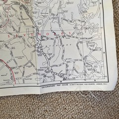 GEOGRAPHERS’ POSTAL DISTRICT MAP OF GREATER LONDON With Street Names c1960