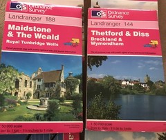 Job Lot 10 X Ordnance Survey Landranger Maps Circa1988-2008 Photos For Locations