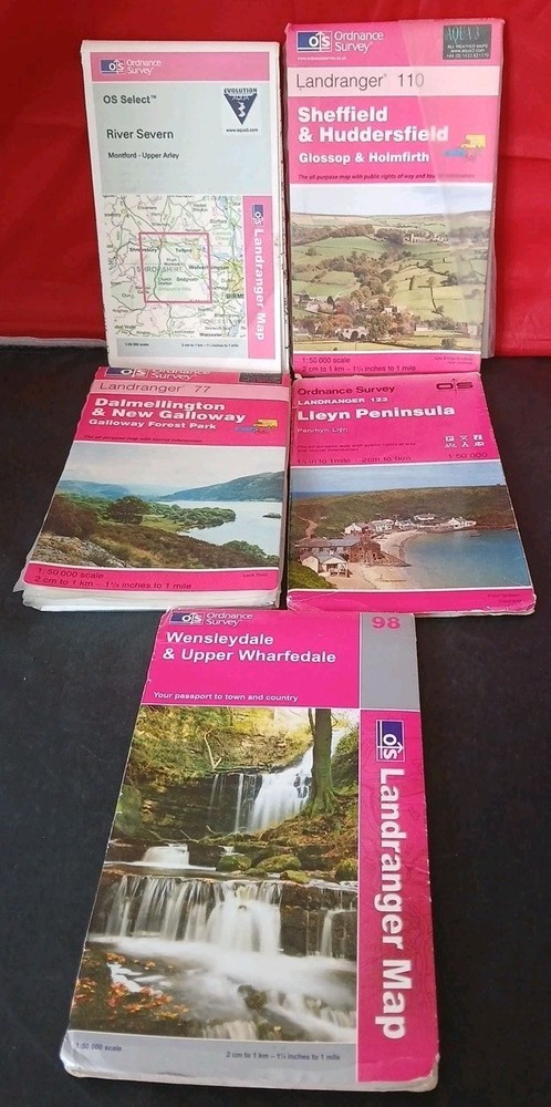 Ordnance Survey Maps Set Of Five