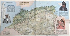 July 1972 National Geographic Society CULTURAL MAP – PEOPLES OF MIDDLE EAST