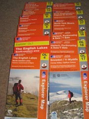 OS Ordnance Survey Explorer / Outdoor Leisure maps – assorted editions – vgc