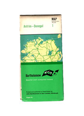 ANTRIM – DONEGAL – Bartholomew quarter inch contoured map Ireland