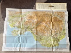 Bartholomew Map South Wales Cardiff Swansea Vintage 70s 1971 Paper ½” FreePostUK