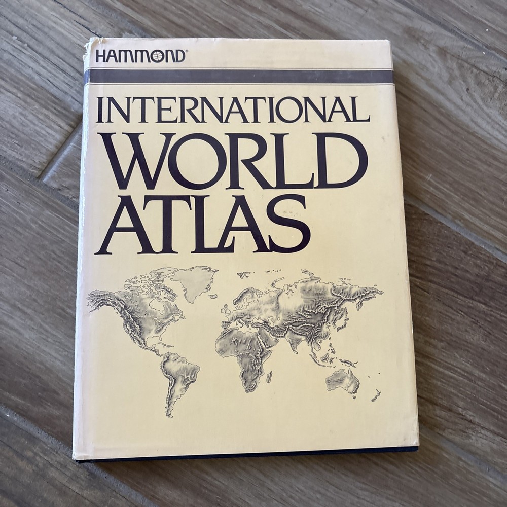 1985 Hammond Ambassador World Atlas Hardcover + Dust Jacket