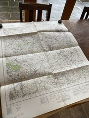 Vintage 1950 OS War Office Map Of Burton Upon Trent, Tamworth & Derby