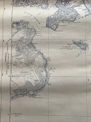 Vintage 1966 OS Large Scale National Grid Map Of Plymouth Sound & Coastline