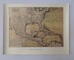 Lot of (5) Salvat Mexicana 1984 Map Prints – Mexico / New World Maps – 21″ x 16″