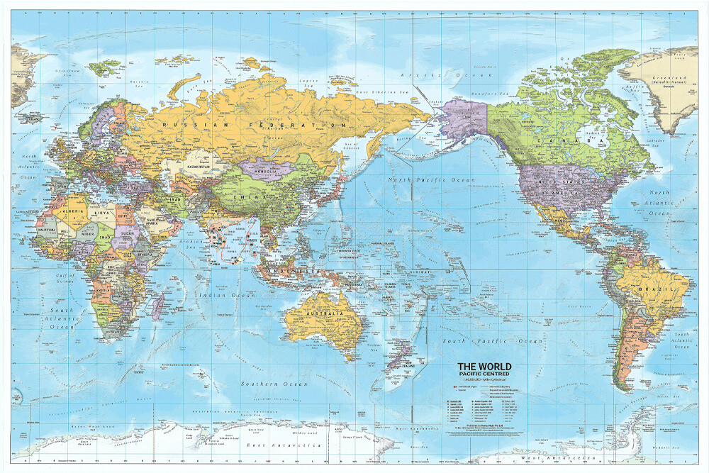 MAP OF THE WORLD POLITICAL MAP POSTER GINANT SIEZE 150 X 100 CM WALL DECOR
