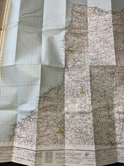 BUDE Cornwall Ordnance Survey Cloth Map 1946 Sixth Series No 174