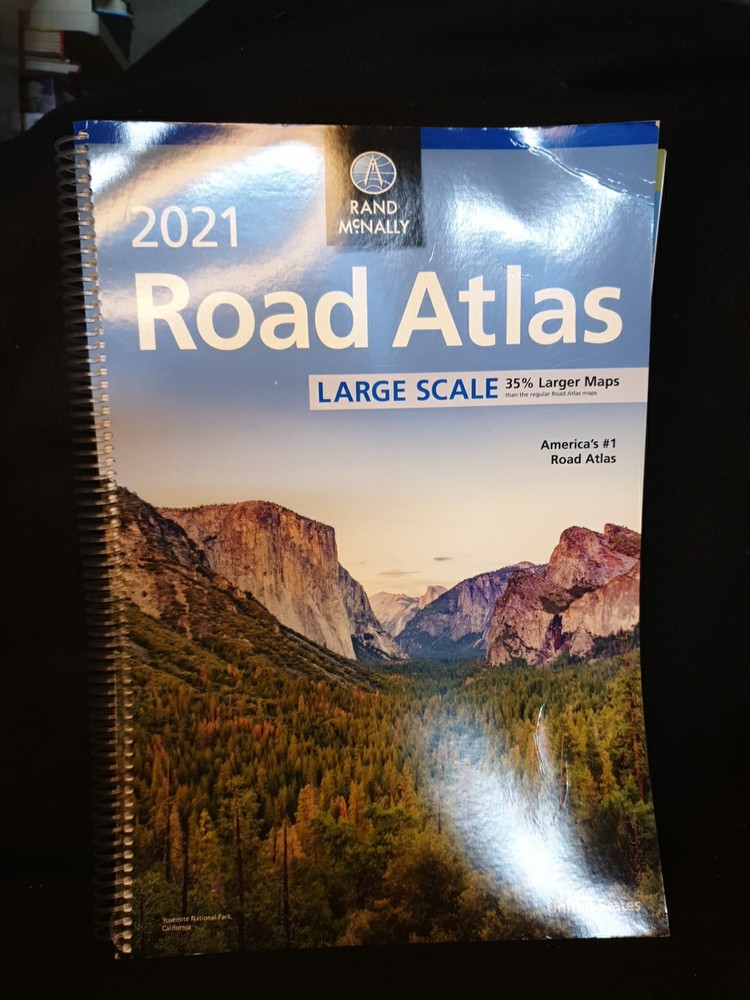 2021 Rand McNally Large Scale Road Atlas Spiral Maps Travel USA Canada