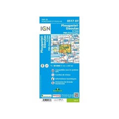 France 0517OT Plougastel-Daoulas / Le Faou PNR Armorique map walking cycling