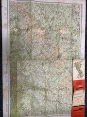 HERTS AND BUCKS Bartholomew – Half Inch Cloth Map 1963 No 15 St Albans Luton
