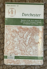 David & Charles, OS Map, 1st Edition one Inch Reprint, Dorchester, No 92