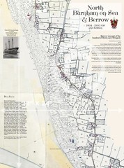 Burnham-on-Sea North & Berrow – Full Size fold out Vintage Map c1894