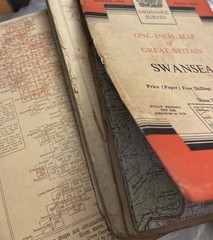 3 X ORDANCE SURVEY MAPS SWANSEA 1956 (153) BUXTON 1953 (111) FROME 1959 (166)