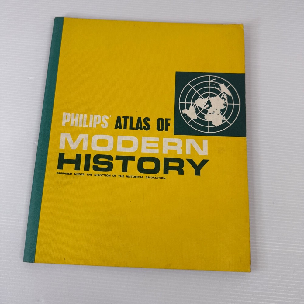 Phillips Atlas Of Modern History 1970 Vintage Softcover Book