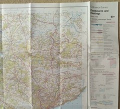 Ordnance Survey Landranger Map 199:Eastbourne, Hastings & surrounding area, 1983