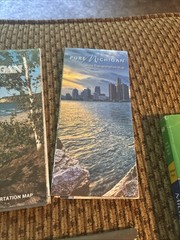 7 Pc Lot, 2013 Michigan & Wisconsin Tour Book & 6 MI Maps, 1960s – 2000s Pure MI