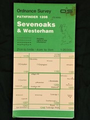 Sevenoaks and Westerham Map Folding Ordnance Survey Pathfinder 1208 (TQ 45/55)