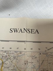 Vintage Ordnance Survey Map Sheet 153 Swansea