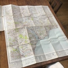 vintage ordnance survey Map Of Exeter 1946 Cloth Backed