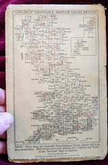 OS Ordnance Survey One Inch Paper Map,of Ludlow, Sheet 129, 1952