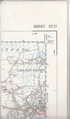 Ordnance Survey 1:25,000 First Series Map Sheet ST 23 Bridgwater (West)