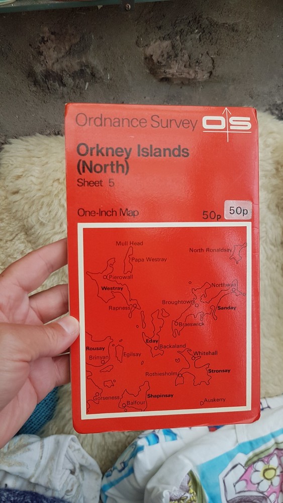 1958 Ordnance Survey One Inch Map 5 Orkney Islands (North)