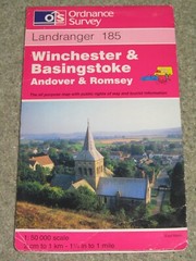 Ordnance Survey Landranger Map Sheet 185 Winchester & Basingstoke – 1997