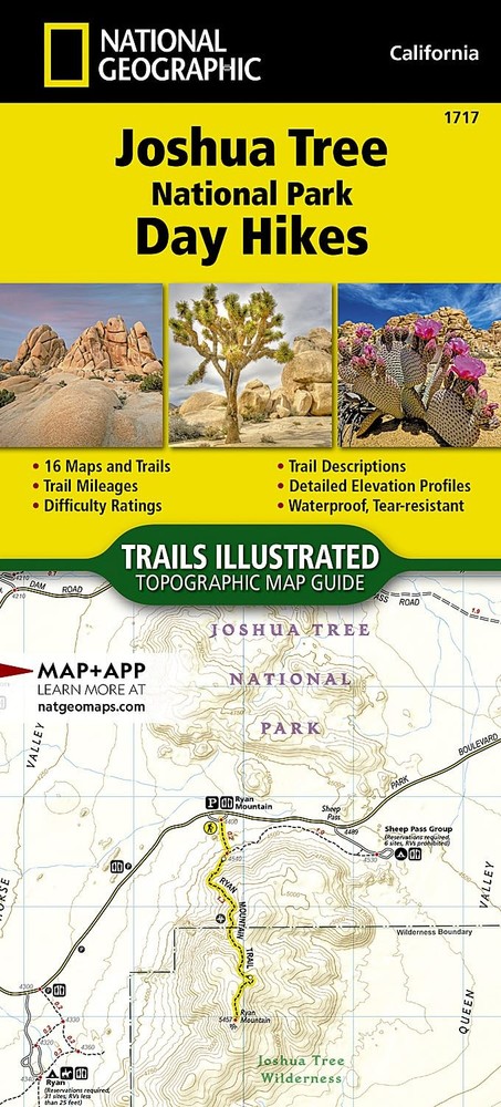 Joshua Tree National Park Day Hikes Map (National Geographic Topographic Map…