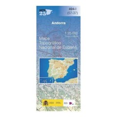 Spain map 0494-I: Andorra (57-37) hiking walking topographic 1:25K