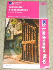 OS Ordnance Survey Landranger Map Sheet 185 Winchester & Basingstoke – 2002