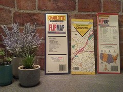 Vtg 2000 Charlotte & North Carolinia Laminated Maps Universal Map/ADC Map 3pc