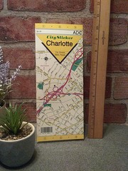 Vtg 1998 ADC The Map People Charlotte NC City Slicker Laminated City Map NEW!