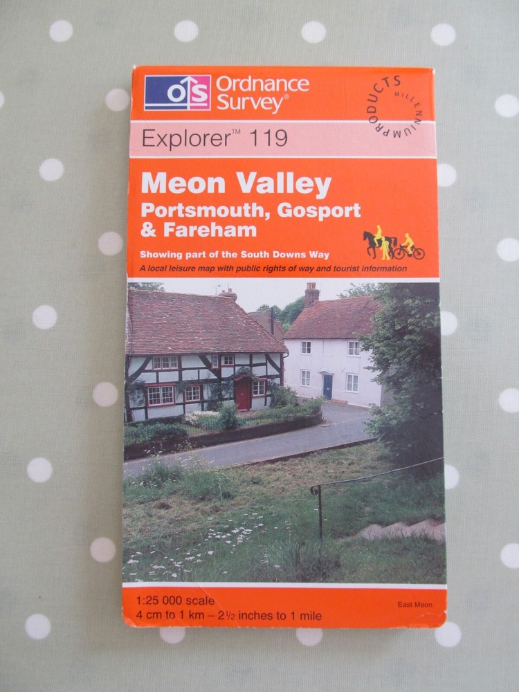 OS EXPLORER MAP 119 MEON VALLEY PORTSMOUTH GOSPORT FAREHAM ORDNANCE SURVEY