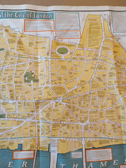 Vintage 26 X 29″ DUCKHAMS Historical Map London 1960s