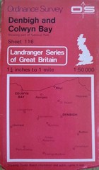 Landranger 116. Denbigh and Colwyn Bay. OS 1:50,000 Map. Ordnance Survey Vintage