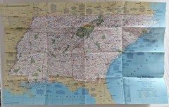 United States Regional Maps Poster National Geo Mag Close Up USA 1970s Classroom
