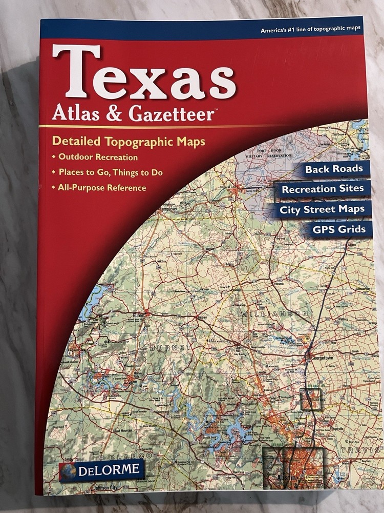 DeLorme Texas Atlas & Gazetteer Like New