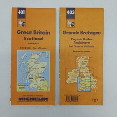 Bundle X10 Michelin Yellow & Orange Motoring/Road Maps, UK /Europe, in Wallet