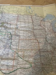 USA American Automobile Association Map 1964-65 Members Only AAA